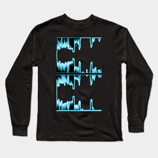 Neon sound wave (b) Long Sleeve T-Shirt